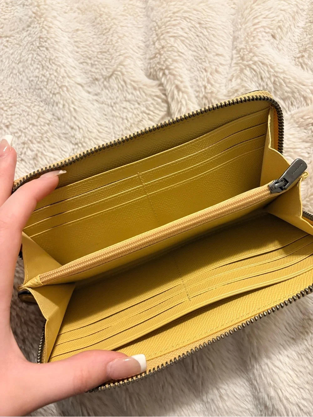 Coach Yellow Pebbled Leather Tote